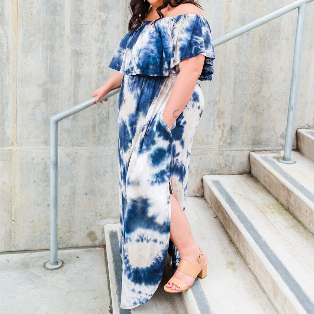 Tie dye maxi dress
